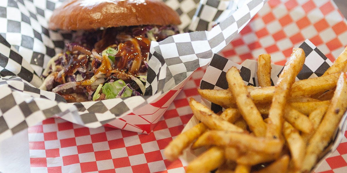 barbecue bisket and fries